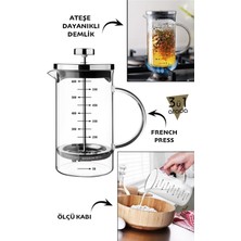 Cambu 3’ü 1 Arada Ateşe Dayanıklı French Press 600 ml.