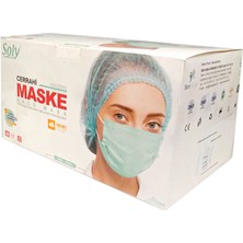 Soly Care 3 Katlı Cerrahi Maske 1 Kutu 50 Adet - Pembe