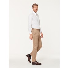 Emnana Bej Pamuklu Nanotex Slim Fit Chino Pantolon
