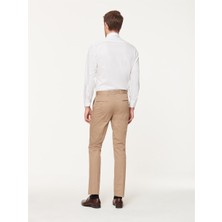 Emnana Bej Pamuklu Nanotex Slim Fit Chino Pantolon