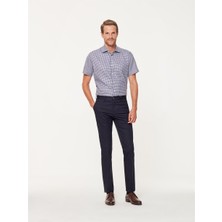 Emnana Lacivert Pamuklu Nanotex Slim Fit Chino Pantolon