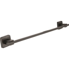 Eym Kare Serisi Paslanmaz Mat Siyah Banyo Uzun Havluluk Havlu Askısı