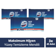 Domestos Maksimum Hijyen Sağlayan Pratik Yüzey Temizleme Mendili 3'lü Set