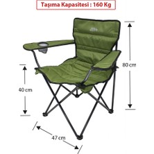 Gray Wolf Quatro Bardaklı Katlanır Kamp Sandalyesi Yeşil (2 Adet)