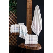 Tertio Stripe Kahverengi Pamuk Yumuşak 2'li Havlu Seti (50X100 + 70X140)