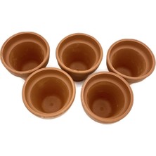 Nadir Kaktüs 5 Adet El Yapımı 6 cm Terracotta Seramik Saksı (6cm x 6cm)