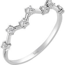 Sirius G Renk 0,19 Karat Pırlanta Taşlı Yarım Tur Yüzük 0431R0003