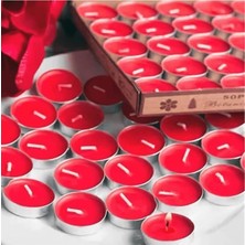 Star Global Dekoratif Kuru Gül Yaprağı 1000 Adet ( 2 Paket ) ve Kırmızı Tealight Mum 25 Adet