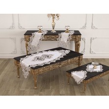 Çeyiz Diyarı Duru Salon Takımı 5 Parça Krem