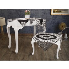 Çeyiz Diyarı Event Nakışlı Salon Takımı 16 Parça Siyah