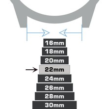 Saatse Siyah Spor Saat Kordonu Kayış 22mm