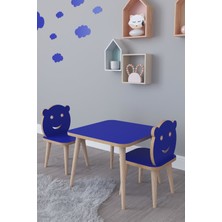 Remaks Bambi Yaz Sil Yüzey Çocuk Masa Sandalye Takımı 1 Aktivite Oyun Masası 2 Sandalye - Mavi