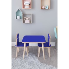 Remaks Bambi Yaz Sil Yüzey Çocuk Masa Sandalye Takımı 1 Aktivite Oyun Masası 2 Sandalye - Mavi