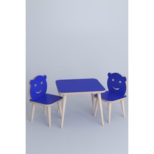 Remaks Bambi Yaz Sil Yüzey Çocuk Masa Sandalye Takımı 1 Aktivite Oyun Masası 2 Sandalye - Mavi
