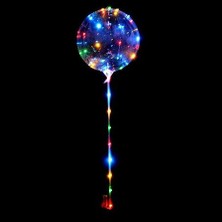 Milyoncu Işıklı Balon 3 Foksiyonlu Transparent LED Şeffaf Balon Çubuklu