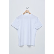 D'or Chiton Erkek Beyaz V Yaka T-Shirt