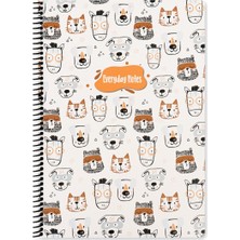 Keskin Color A4 Çizgili Defter Animal Friends - Kedi & Köpek