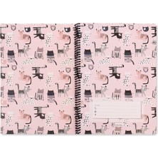 Keskin Color A4 Kareli Defter Animal Friends - Kediler