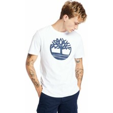 Timberland Tree Logo Short Sleeve Beyaz Erkek T-Shirt TB0A2C2R1001