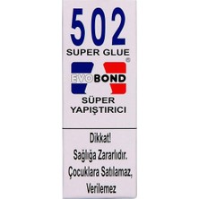 Evobond 502 Süper Japon Yapıştırıcısı 20 gr 5 Adet