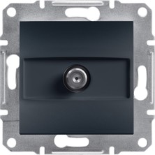 Schneider Electric Tv Uydu Sat Prizi Sonlu Tekli  Asfora Antrasit Çerçevesiz