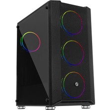 Frisby FC-9405G Panda 4x Rainbow Fan USB 3.0 (Powersız) Atx Bilgisayar Kasası