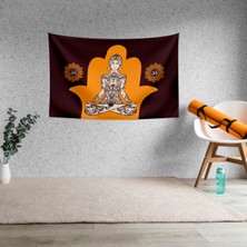 Vagonik Yoga Lotus Duvar Örtüsü Halısı 150 x 100 cm