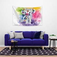 Vagonik Etnik Fil Duvar Örtüsü Halısı 150 x 100 cm