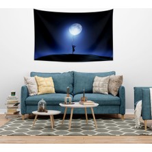Vagonik Dolunay ve Çocuk Manzara Duvar Örtüsü Halısı 150 x 100 cm