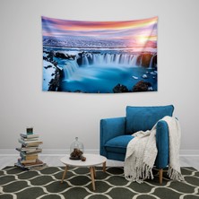 Vagonik Şelale Manzara Duvar Örtüsü Halısı 150 x 100 cm