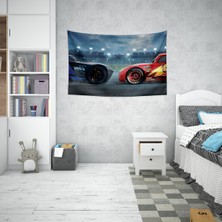 Vagonik Yarış Arabaları Duvar Örtüsü Halısı 150 x 100 cm