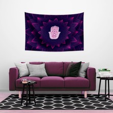 Vagonik Mandala Hamse Duvar Örtüsü Halısı 150 x 100 cm