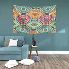 Vagonik Mandala Göz Duvar Örtüsü Halısı 150 x 100 cm