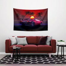 Vagonik Lamborghini Sunset Duvar Örtüsü Halısı 150 x 100 cm