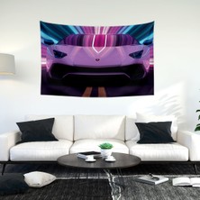 Vagonik Lamborghini Art Duvar Örtüsü Halısı 150 x 100 cm