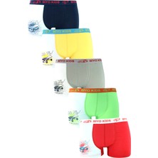 Biyokids Erkek Çocuk Boxer 5'li Paket Karışık Renk Baskılı Boxer