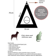 Moonstar Gri Sarı Yıldızlı Kedi Köpek Çadırı