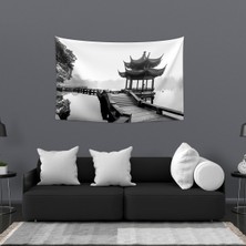Vagonik Uzakdoğu Köprü Duvar Örtüsü Halısı 70 x 100 cm