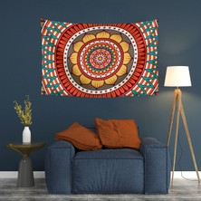 Vagonik Mandala Desen Duvar Örtüsü Halısı 70 x 100 cm