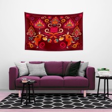 Vagonik Hint Yoga Duvar Örtüsü Halısı 70 x 100 cm