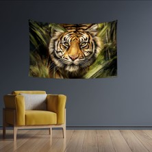 Vagonik Kaplan Manzara Duvar Örtüsü Halısı 70 x 100 cm