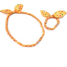 Iki Kulaklı Boncuklu Saç Bandı ve Toka Seti