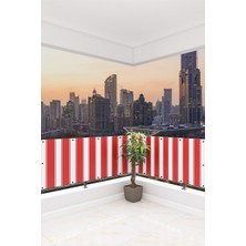AL-CA Home Balkon Demir Perdesi, 300 x 55 Kırmızı