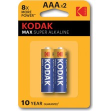 Kodak Max Alkalin Ince Pil-Aaa 2 Adet