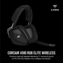 Corsair Void Rgb Elite Wireless Premium Oyuncu Kulaklığı 7.1 Surround (CA-9011201-NA) (Yurt Dışından)