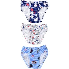 Pemilo Erkek Çocuk 255 Desenli 3'lü Slip Karışık Renk