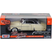 Vardem Oyuncak Metal 1950 Chevy Bel Air Krem 1:24 Ölçek