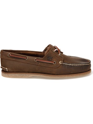 Timberland Classic Boat 2 Eye Kahverengi Erkek Deri Loafer Ayakkabı