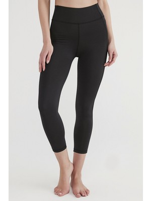 Penti Siyah Yüksek Bel Stretchy Crop Tayt