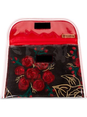 Sudivo El Boyama Rose Serisi Özel Large Clutch Çanta